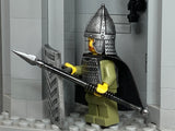 Persian "Immortal"Warrior w/Lamellar Armor, Shield, Spear & Helm! (in Oxidized Iron)
