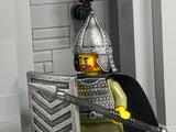 Persian "Immortal"Warrior w/Lamellar Armor, Shield, Spear & Helm! (in Oxidized Iron)