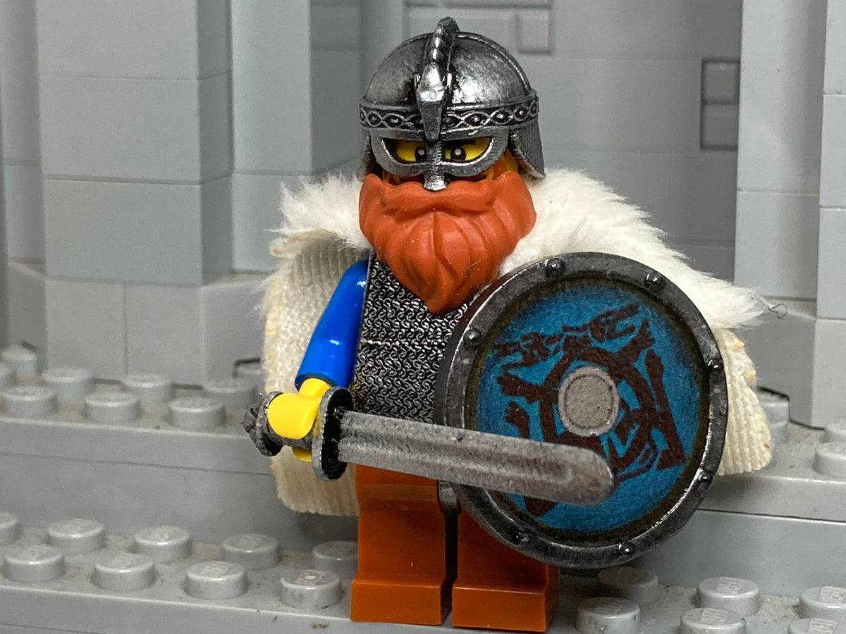 Viking King w/Custom Helm, Shield, Sword, & Fur Coat! (in Oxidized
