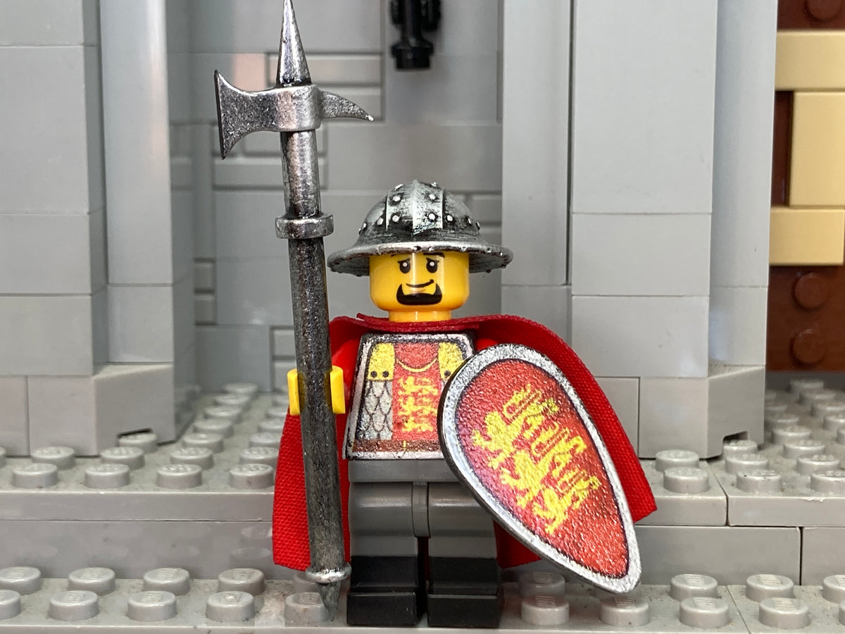 Lionheart Crusader w/Custom Kettle Helm! (in IRON) Little Brick Armory