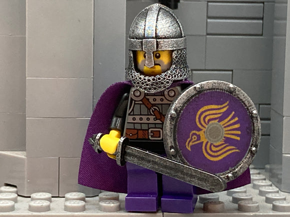 Varangian Guard Warrior w/Custom Viking Shield & Sword! (In Oxidized Iron)