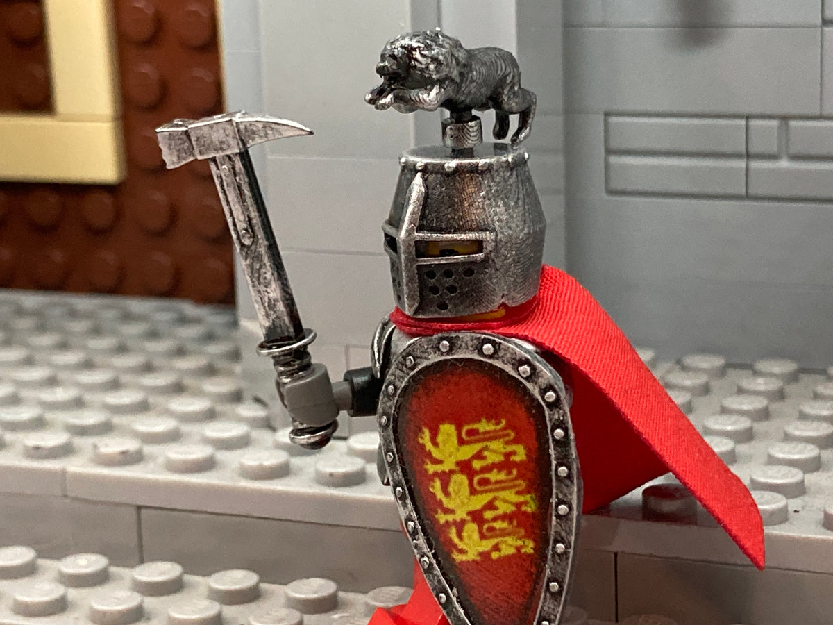 Lionheart w/NEW Custom Lion Helm & Kite Shield! (In Oxidized Iron