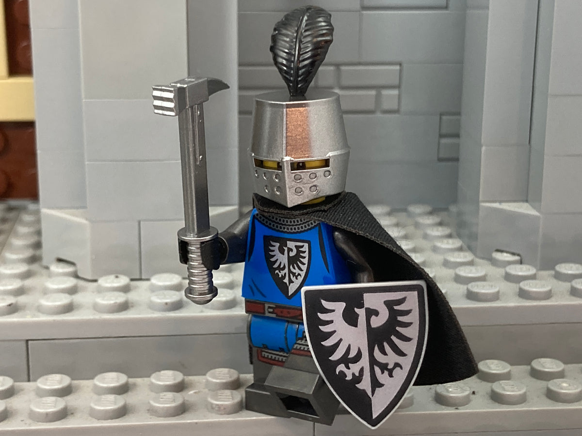 Custom Black Falcon Knight w/Great Helm, Custom Feather Plume