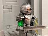 Medieval Knight w/Authentic ForgeBrick Sallet + Bevor! (in Oxidized Iron)