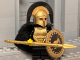 Greek Hoplite Warrior w/Custom Corinthian Helm + Plume, Cuirass, Shield, & Javelin!