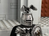 Custom German Knight w/Great Helm, Eagle Figurine & Kite Shield! (In Iron)