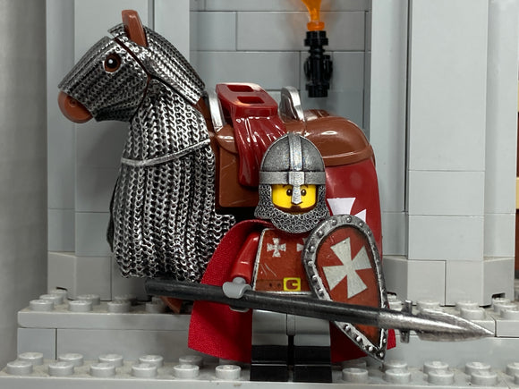 Heavy Cavalry Ibelin Crusader w/Trusty Steed! (In Oxidized Iron)