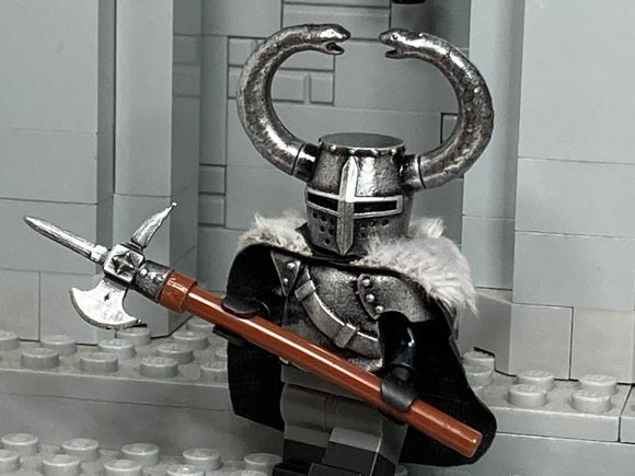 'Winter' Teutonic Knight w/Custom Helm & Fur Skins (in Oxidized Iron)