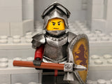 Classic Knight w/Latest custom Warhammer, Kite Shield, + ForgeBrick Sallet & Bevor!