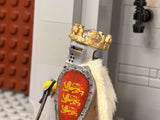 LEGO Lionheart King w/Custom Crown, Excalibur King's Sword, & Wenzel Helm!