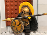 Custom Greek Hoplite Warrior w/5 Custom Pieces! (In Grecian Gold)