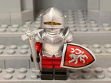 Bohemian Knight w/Forgebrick Sallet + Bevor, and Custom Shield +Warhammer!
