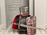 Brotherhood of the Sword Crusader w/Custom Pot Helm, Sword + Pavise Shield!
