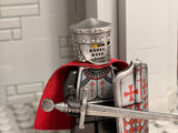 Brotherhood of the Sword Crusader w/Custom Pot Helm, Sword + Pavise Shield!