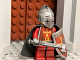 Crusader w/Custom Peasant Bricks Helm + Original Artwork (in Oxidized Iron)