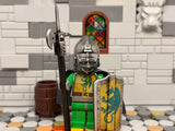 Dragon Knight w/Custom Helm, Poleaxe + Pavise Shield!