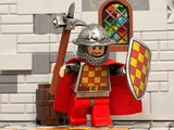 Knight w/Poseable Torso, Custom Helmet, Warhammer and NEW Torso/Shield Heraldy Designs!