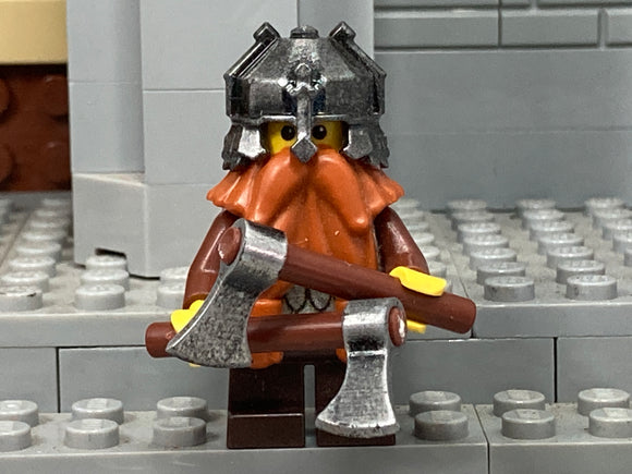 Custom LOTR Dwarf Warrior NEW Custom Axes! (In Oxidized Iron)