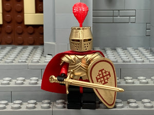 Jerusalem Crusader w/Great Helm & Crusader Sword! (in 18K Gold)
