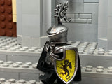 Tournament Knight w/NEW Custom Frogmouth Helm, Dragon Figurine, & Jousting Shield