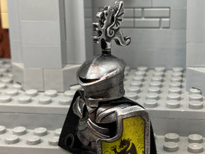 Tournament Knight w/NEW Custom Frogmouth Helm, Dragon Figurine, & Jousting Shield