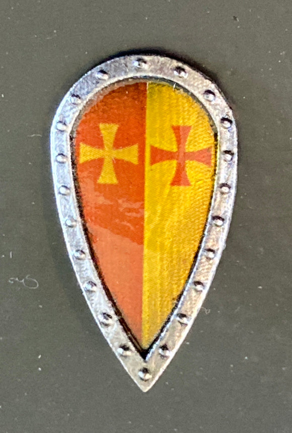 Custom Ibelin Crusader Kite Shield (in Oxidized Iron)