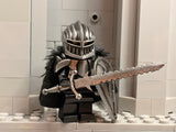 Dark Warlord with Custom Sword, Armor and Shield! (In Oxidized IRON)