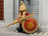 Macedonian Warrior w/custom Spear+ Shield! (In Metallic Gold)