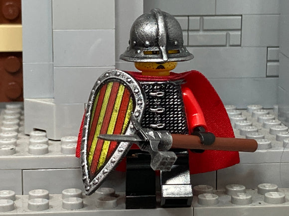 Spanish Knight of Aragon w/Custom Kettle Helm & Kite Shield!