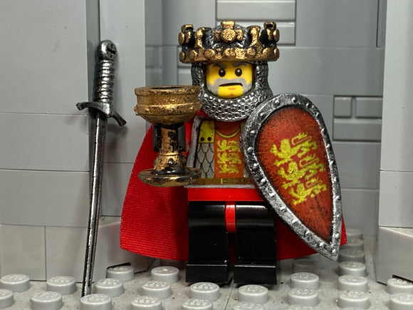 Lionheart King w/Custom Crown, Sword & NEW Chalice! (in IRON and Gold)