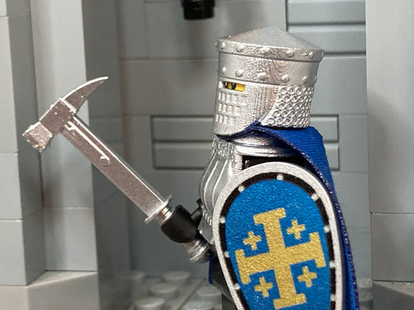 Holy Sepulchre Crusader w/NEW Crusader Helm & Armor! (In Metallic Silver)