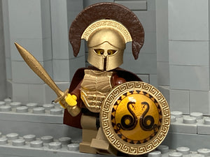 Greek Hoplite Warrior w/Custom Corinthian Helm, Shield, Cuirass, & Kopis!