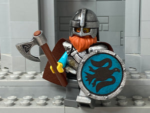 Viking Berzerker w/NEW Custom Axe & Shield Design! (In Iron)