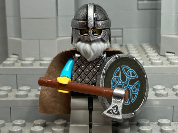 Hand-painted Viking Raider w/Custom Axe, Armor, & NEW Shield Design!