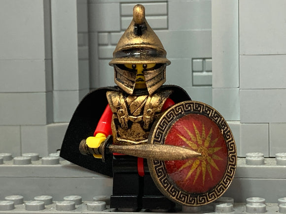 Macedonian Warrior w/custom Xiphos+ Shield! (In Grecian Gold)