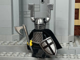 Teutonic Knight w/Great Helm & NEW Wings Design & Nordic Axe! (in Oxidized Iron)