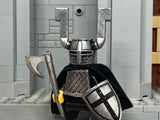 Teutonic Knight w/Great Helm & NEW Wings Design & Nordic Axe! (in Oxidized Iron)