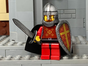 Latin Empire Crusader w/Custom Kite Shield & Nasal Helm! (in IRON)