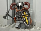 'Winter' Teutonic Knight w/Custom Ram Horns, Kite Shield & Fur Skins