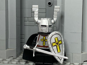 Teutonic Crusader w/NEW Custom "Wings" Design! (In Metallic Silver)