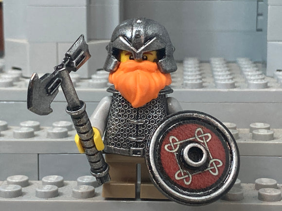 Custom LOTR Dwarf Warrior with Warhammer (In Oxidized Iron)