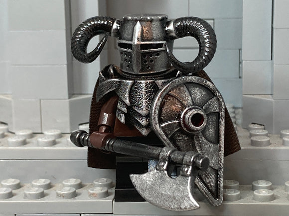 Dark Warlord w/Custom Helm & Ram Horns! (In Oxidized IRON)