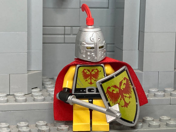 Serbian Knight w/NEW Designs and Brickforge Great Helm! (in Metallic Silver)