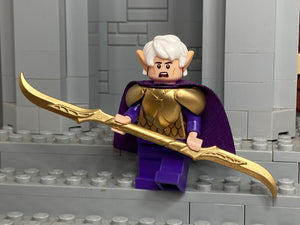 Custom LOTR Elf Warrior w/LEGO Hair + Custom Pieces! (In Metallic GOLD)