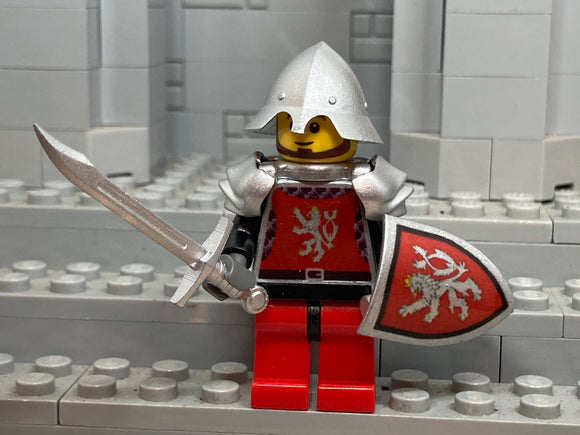 Bohemian Men at Arms w/NEW Polish Kettle Helm + Falchion! (in Metallic Silver)