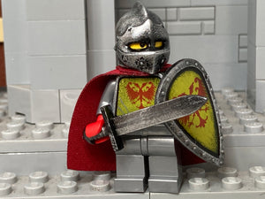 Serbian Knight w/custom Bascinet & Kite Shield! (in Oxidized Iron)