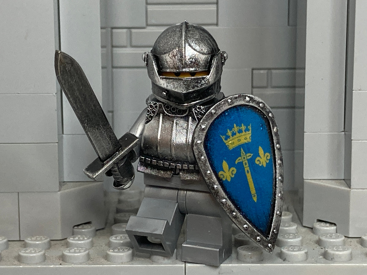French Knight w/Custom ForgeBrick Armet and LBA Kite Shield, Armor, an ...