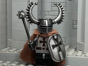 'Winter' Teutonic Knight with Custom Kettle Helm & Kite Shield!