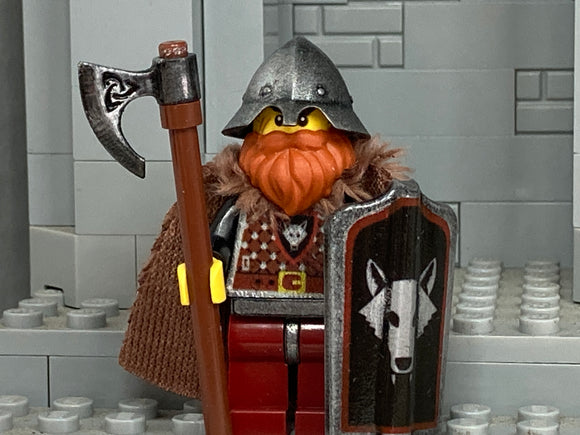 Wolfpack Raider w/Pavise Shield, Kettle Helm, & Custom Axe! (in IRON)
