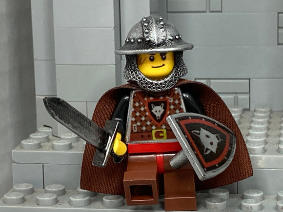 Wolfpack Raider w/Custom Kettle Helm, Torso + Shield Design (In Oxidized Iron)